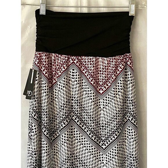 ND New Directions Boho Maxi Skirt S Chevron Geometric Multicolor Festival Y2K - Picture 2 of 9